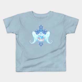 Angelic protection ( Silver Angel Shield with wings ) Kids T-Shirt